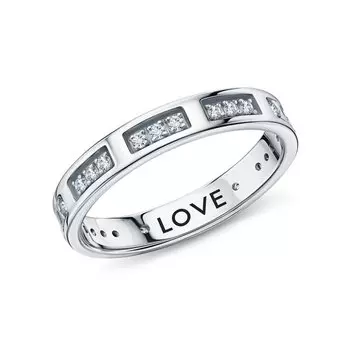 Золотое кольцо с бриллиантами природными и эмалью