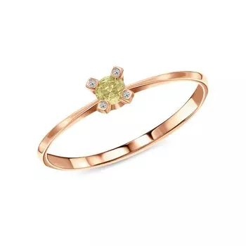 Золотое кольцо с бриллиантами природными и сапфирами природными