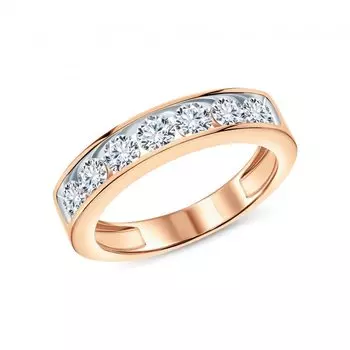 Золотое кольцо с бриллиантами выращенными