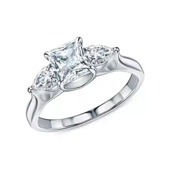 Золотое кольцо с бриллиантами выращенными