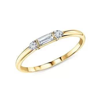 Золотое кольцо с бриллиантами выращенными