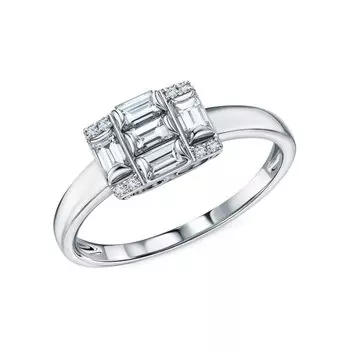 Золотое кольцо с бриллиантами выращенными