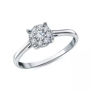 Золотое кольцо с бриллиантами выращенными