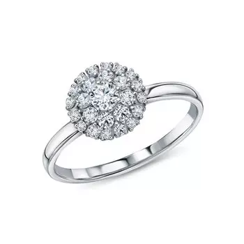 Золотое кольцо с бриллиантами выращенными