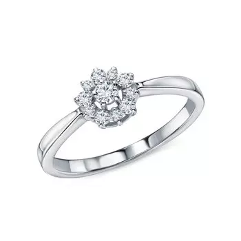 Золотое кольцо с бриллиантами выращенными