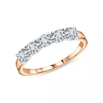 Золотое кольцо с бриллиантами выращенными