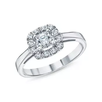 Золотое кольцо с бриллиантами выращенными