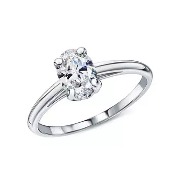 Золотое кольцо с бриллиантами выращенными