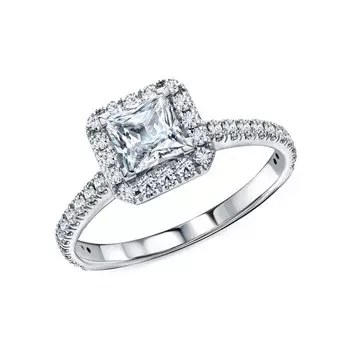 Золотое кольцо с бриллиантами выращенными