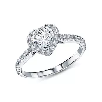 Золотое кольцо с бриллиантами выращенными