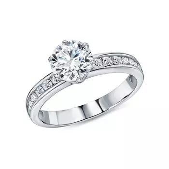 Золотое кольцо с бриллиантами выращенными