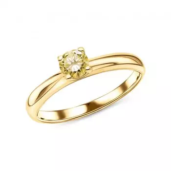 Золотое кольцо с бриллиантами жёлтыми природными