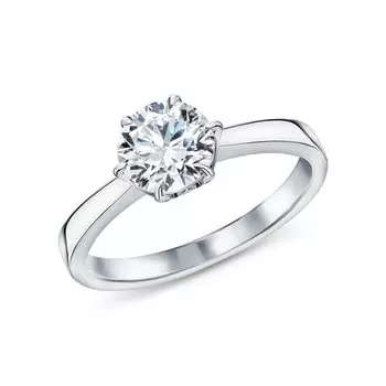 Золотое кольцо с бриллиантом выращенным