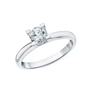 Золотое кольцо с бриллиантом выращенным