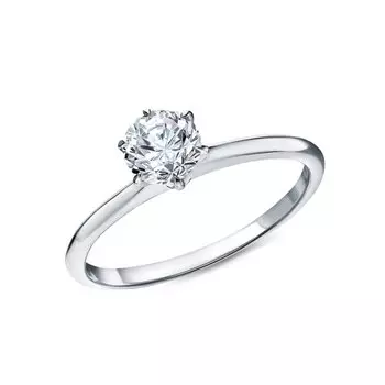 Золотое кольцо с бриллиантом выращенным