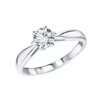 Золотое кольцо с бриллиантом выращенным