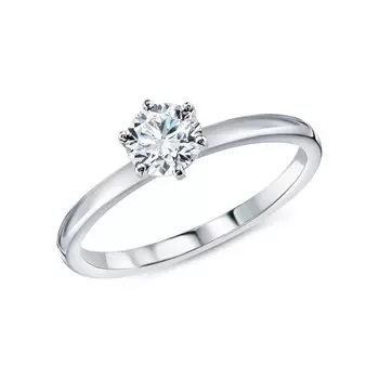 Золотое кольцо с бриллиантом выращенным