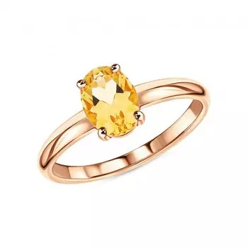 Золотое кольцо с цитринами природными