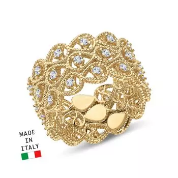 Золотое кольцо с фианитами