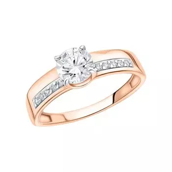 Золотое кольцо с фианитами