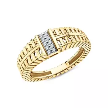 Золотое кольцо с фианитами