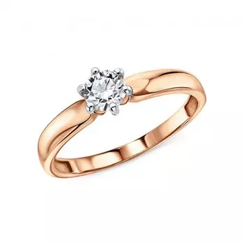 Золотое кольцо с фианитами