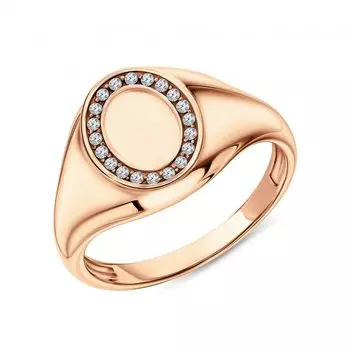 Золотое кольцо с фианитами