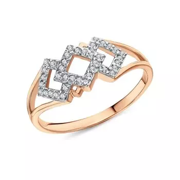 Золотое кольцо с фианитами