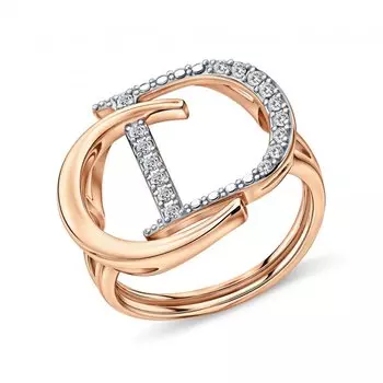 Золотое кольцо с фианитами