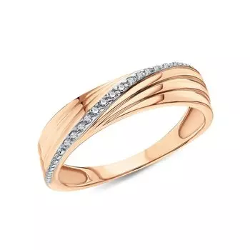 Золотое кольцо с фианитами