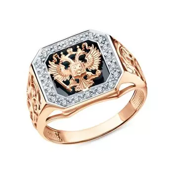 Золотое кольцо с фианитами