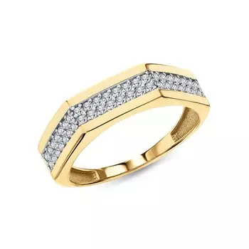 Золотое кольцо с фианитами