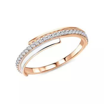 Золотое кольцо с фианитами