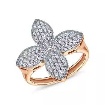 Золотое кольцо с фианитами