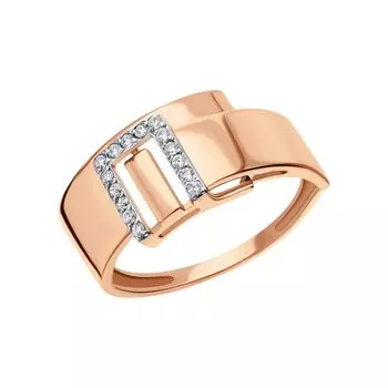 Золотое кольцо с фианитами