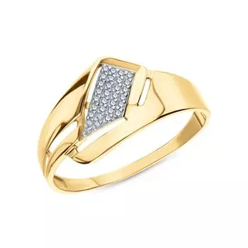 Золотое кольцо с фианитами