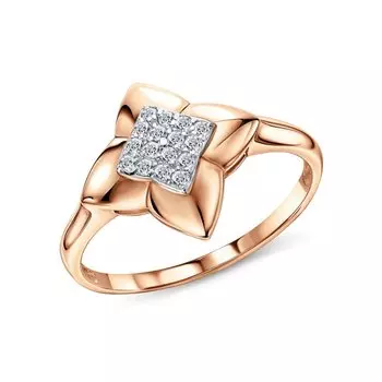 Золотое кольцо с фианитами