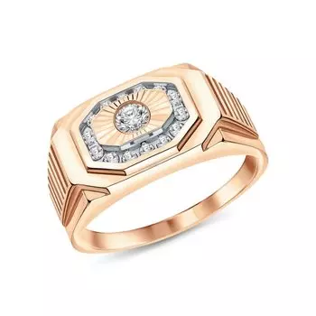 Золотое кольцо с фианитами