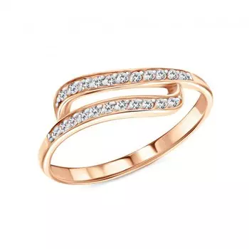 Золотое кольцо с фианитами