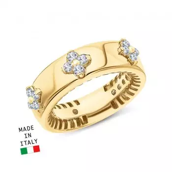 Золотое кольцо с фианитами