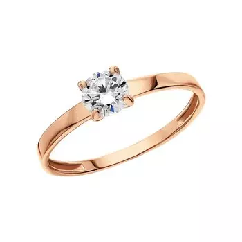 Золотое кольцо с фианитами