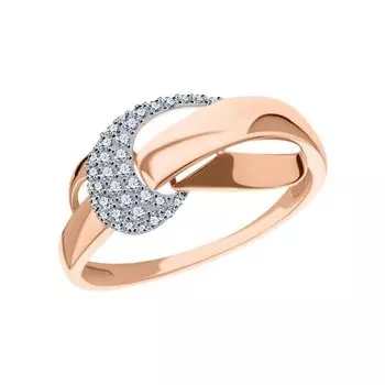 Золотое кольцо с фианитами