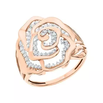 Золотое кольцо с фианитами