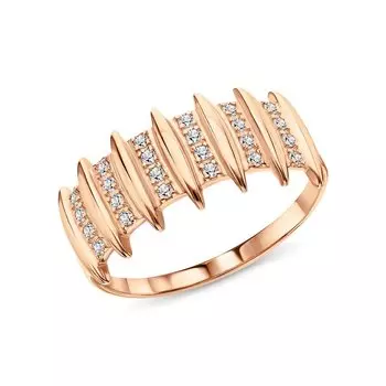 Золотое кольцо с фианитами