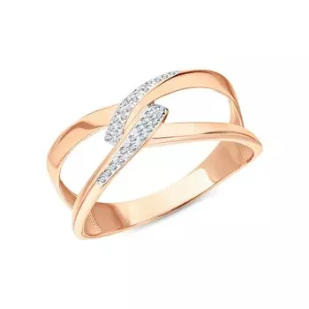 Золотое кольцо с фианитами