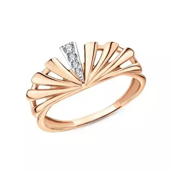 Золотое кольцо с фианитами