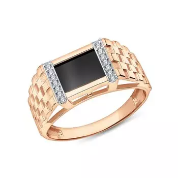 Золотое кольцо с фианитами