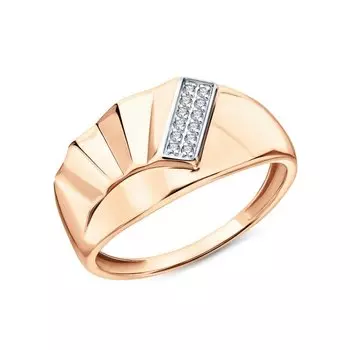 Золотое кольцо с фианитами