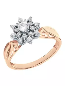 Золотое кольцо с фианитами