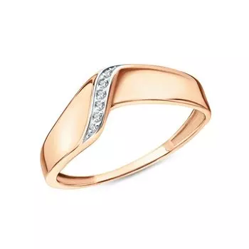 Золотое кольцо с фианитами